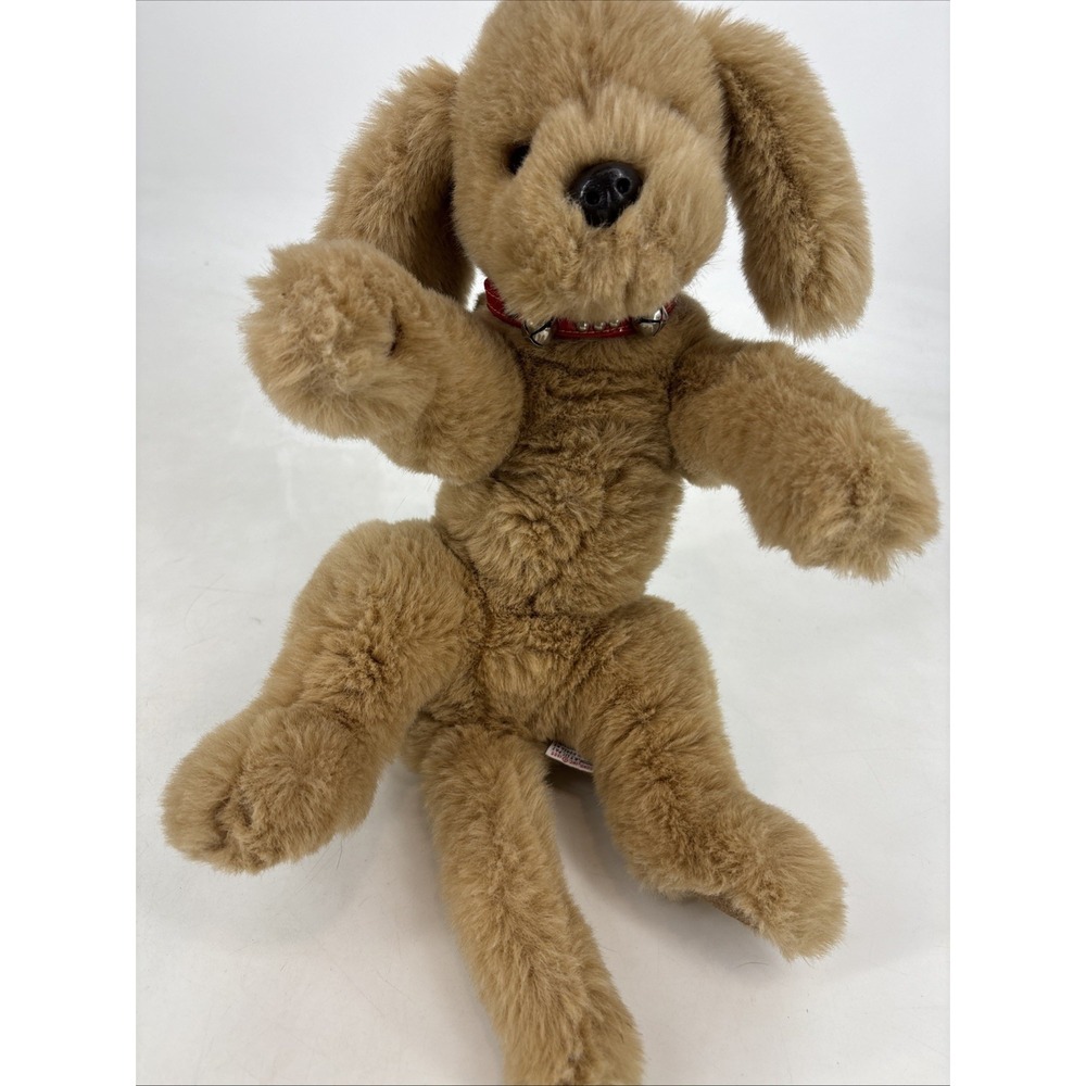 Vintage Gund Muttsy Plush Dog Puppy 19" Tan Suede Paws Stuffed Animal Collar - Picture 2 of 12